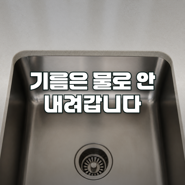 A clean stainless steel kitchen sink photographed from directly above in soft daylight, with the drain opening visible n