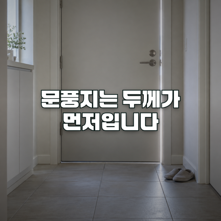 A quiet apartment entryway with a closed front door seen from inside, soft cool daylight and a thin line of light along